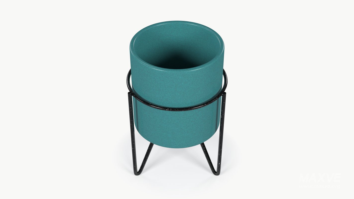Turquoise Ceramic Pot - Image 4