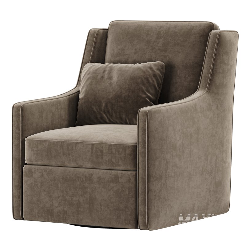 Brooksville Upholstered Swivel Armchair - Image 4