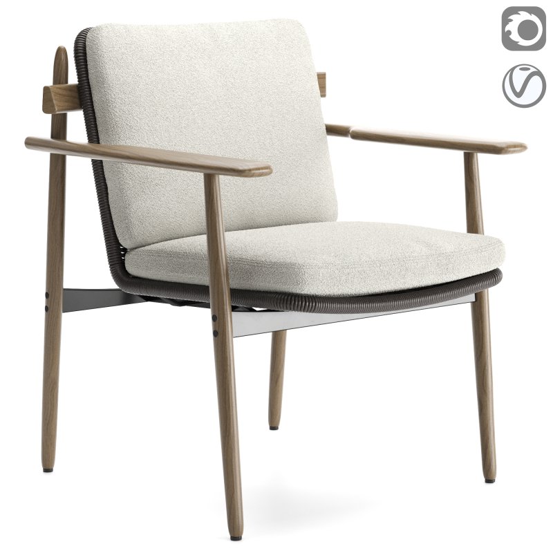 Minotti Trio Outdoor Dining Chair - Image 1