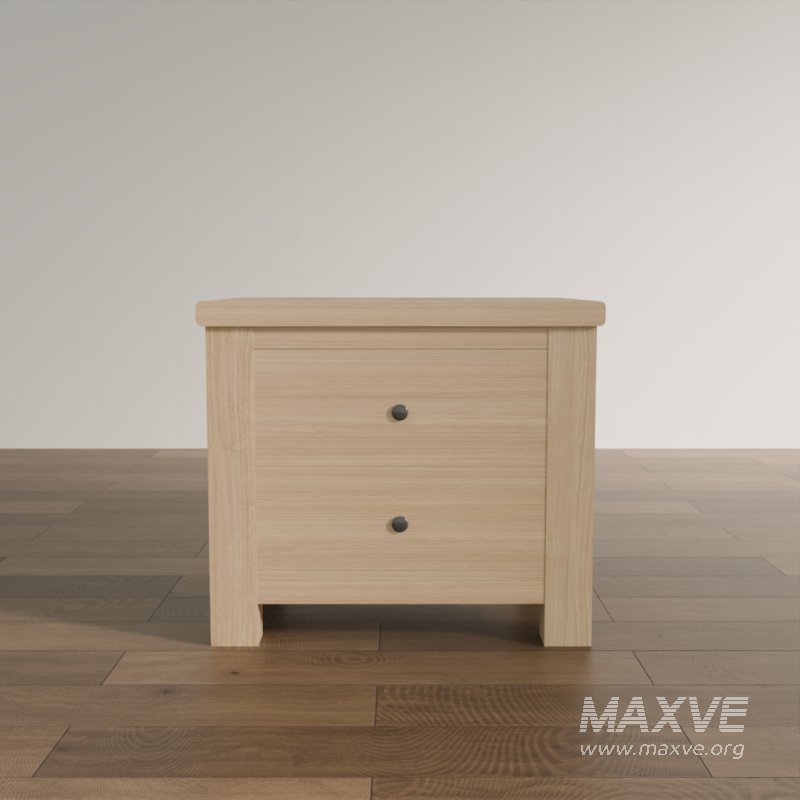 Classic Light Wood Nightstand - Image 5