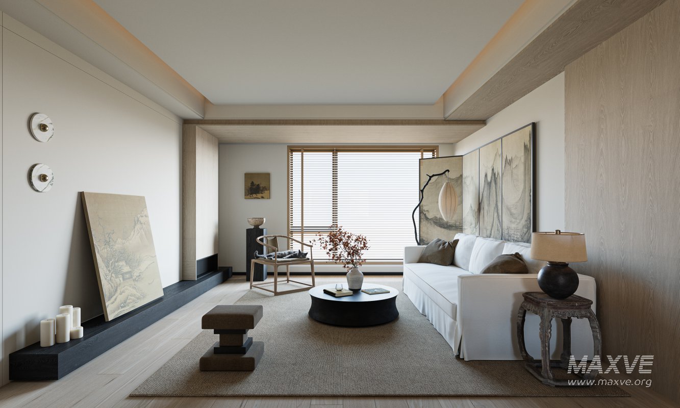 Chinese style living room and dining room - Image 1