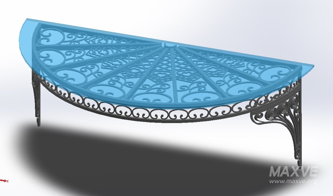 Artistic iron glass roof model: 3D printing, CNC metal processing - Image 5
