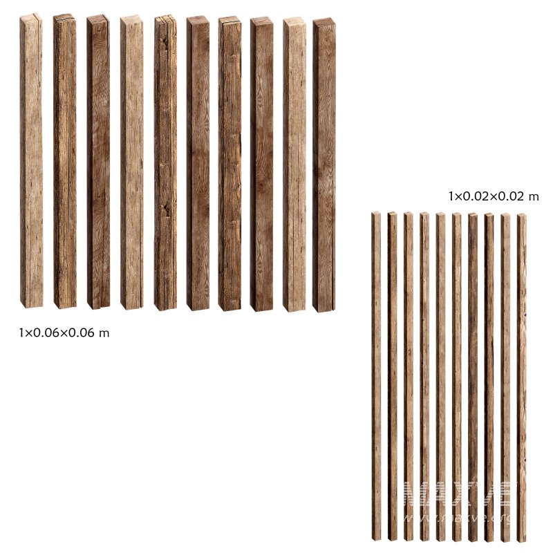 Wooden Plank & Beam Vol.02 – Medieval 3D Asset Pack/Low Poly/Game Ready - Image 3