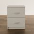 Modern White 2-Drawer Cabinet - Thumbnail 4