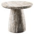 Coffee Side Table Travertine Stone Natural by Hommes - Thumbnail 1