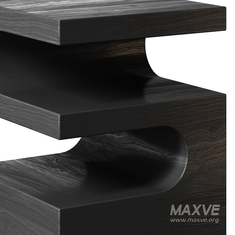 WOOOD Exclusive Toma Bijzettafel Mango Hout Zwart - Image 4