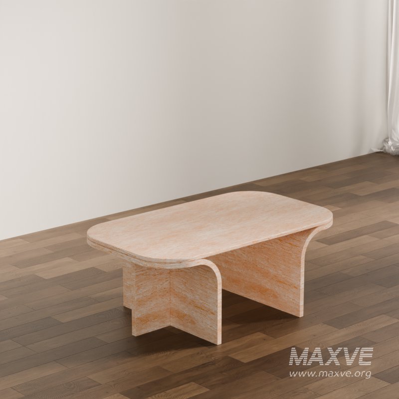 Modern Curved Wooden Coffee - Image 4