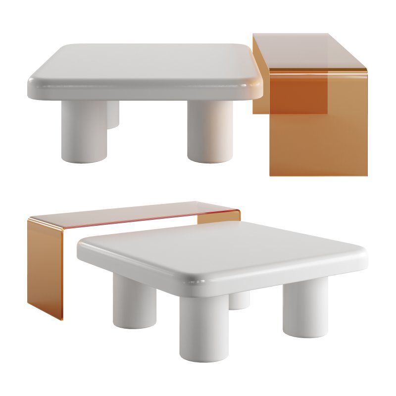 Square Nesting Coffee Table Set - Image 2
