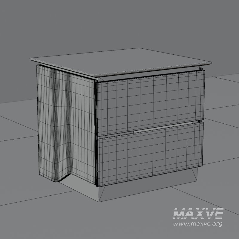 Bedside Table with Two Drawers - Image 3