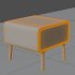 Rounded Edge Wooden Nightstand - Thumbnail 1