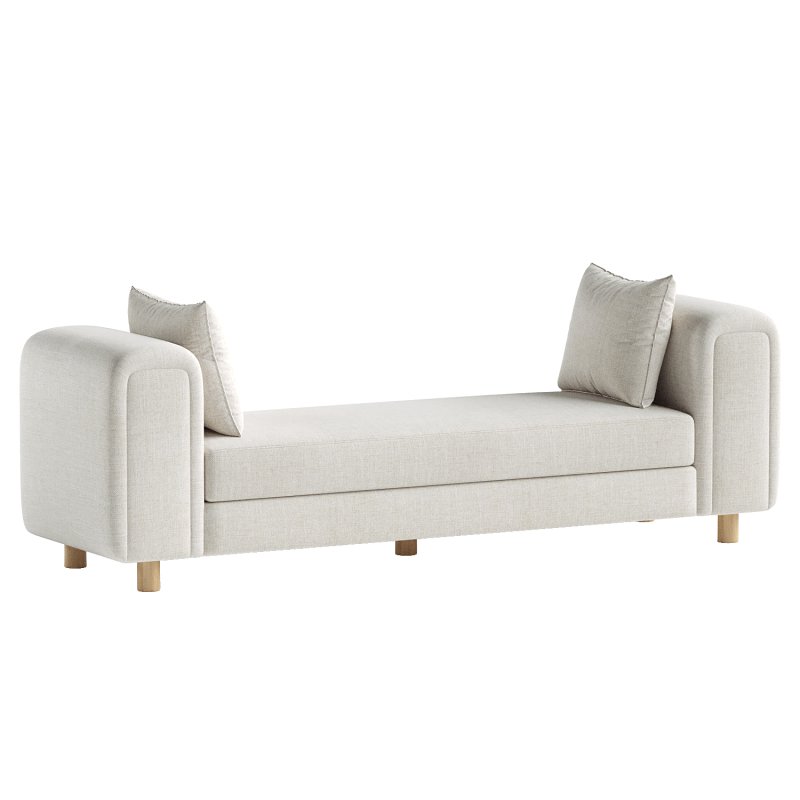 Repose Oversized Ivory Bench - Image 2