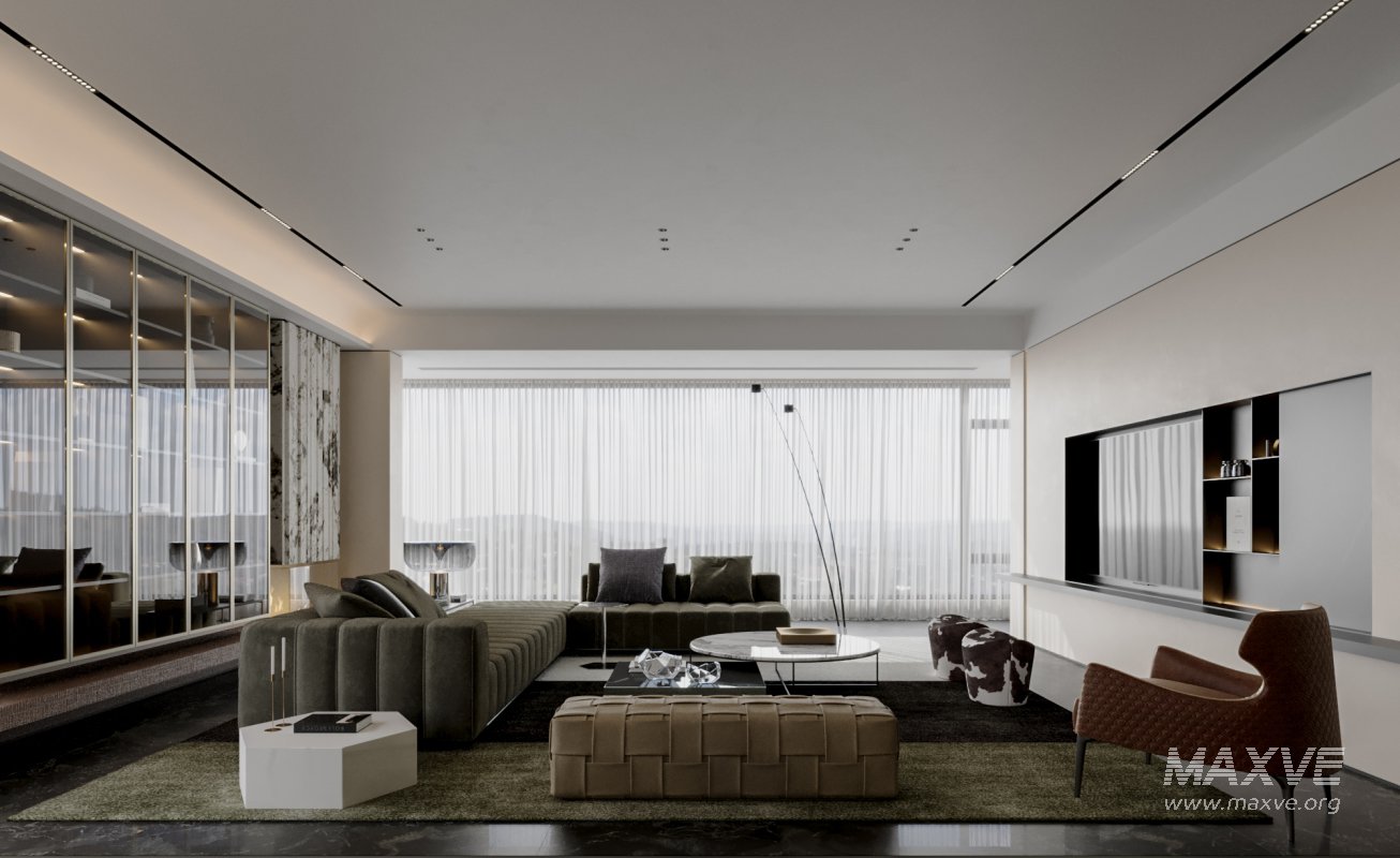 Modern living and dining room - Image 1