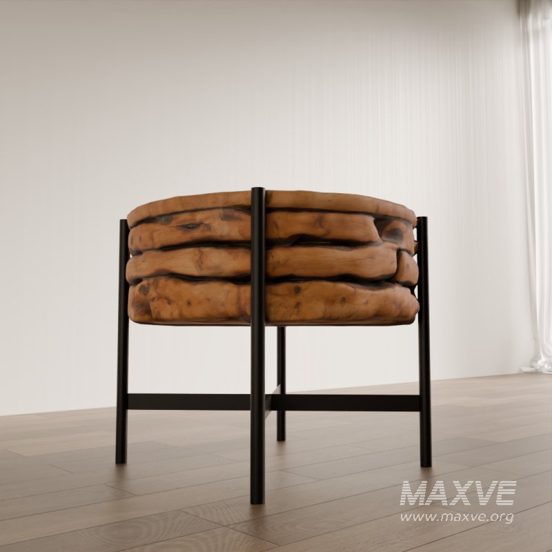 Rustic Wooden End Table - Image 4