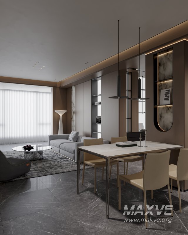 Modern living and dining room - Image 2