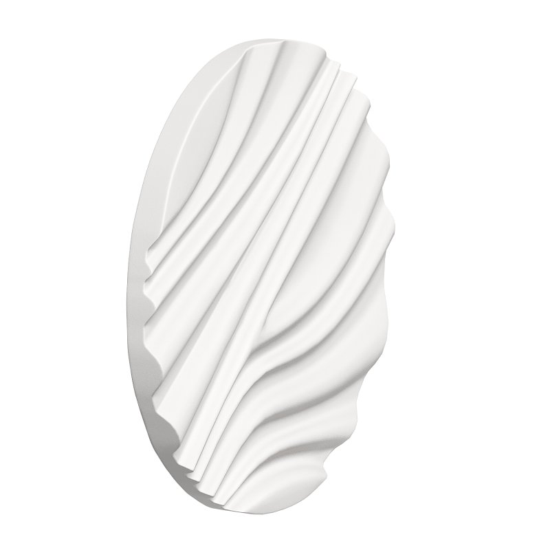 Draped Gypsum Wall Sculpture - Image 1