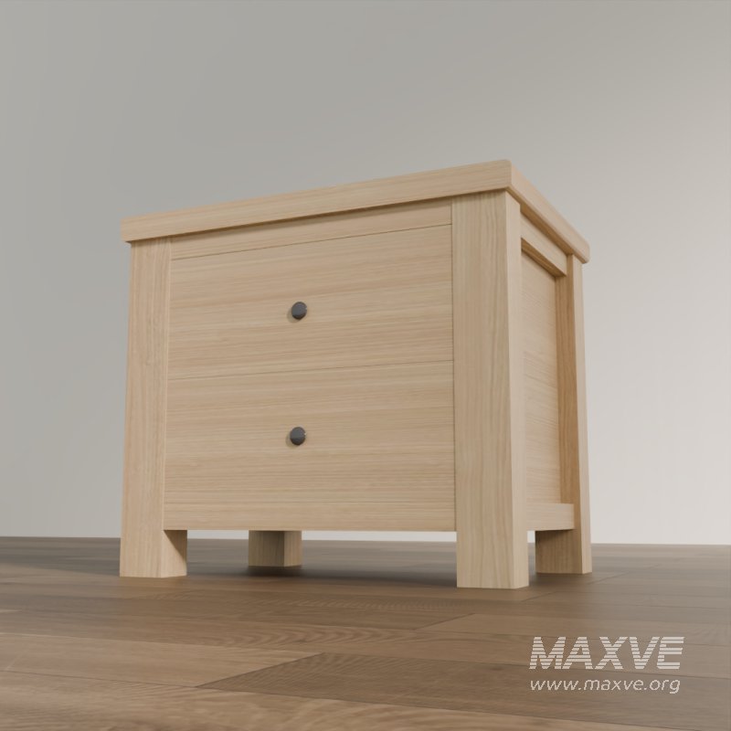 Classic Light Wood Nightstand - Image 4