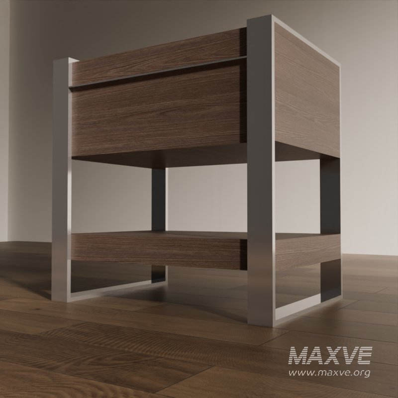 Sleek Wooden Nightstand - Image 2