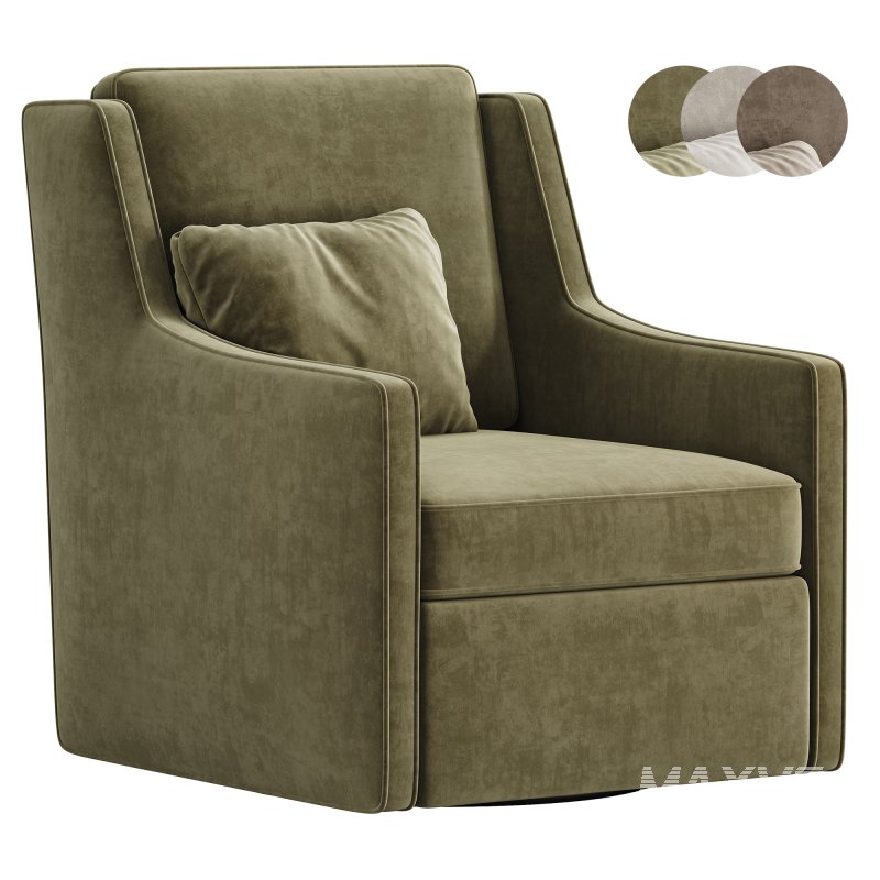 Brooksville Upholstered Swivel Armchair - Image 2
