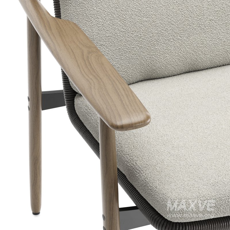 Minotti Trio Outdoor Dining Chair - Image 4