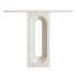 47 Modern Narrow Wood White Console Table with Geometric Pedestal Entryway Table - Thumbnail 2