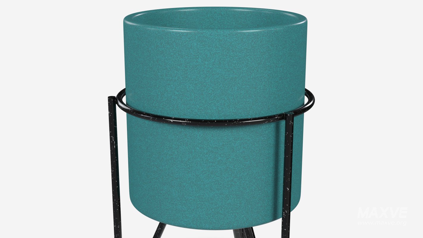 Turquoise Ceramic Pot - Image 5