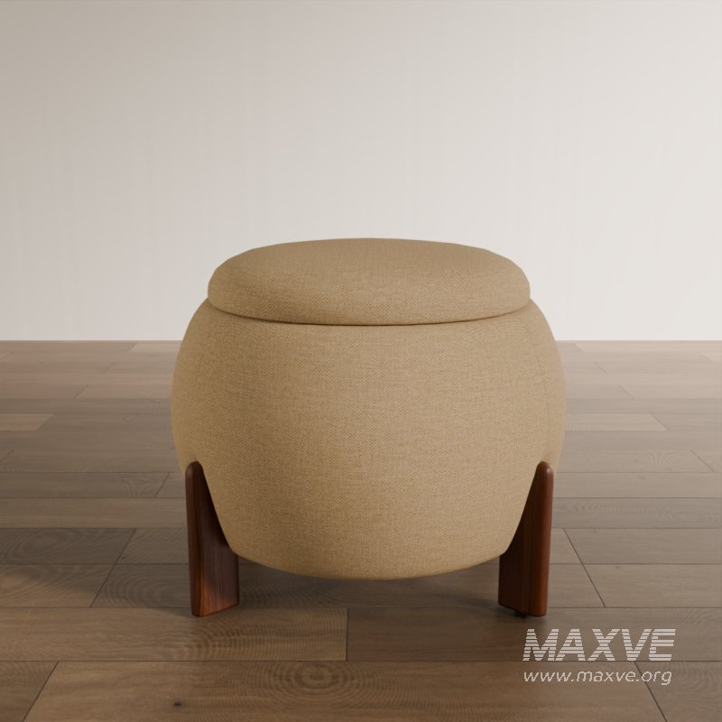 Modern Upholstered Ottoman - Image 5