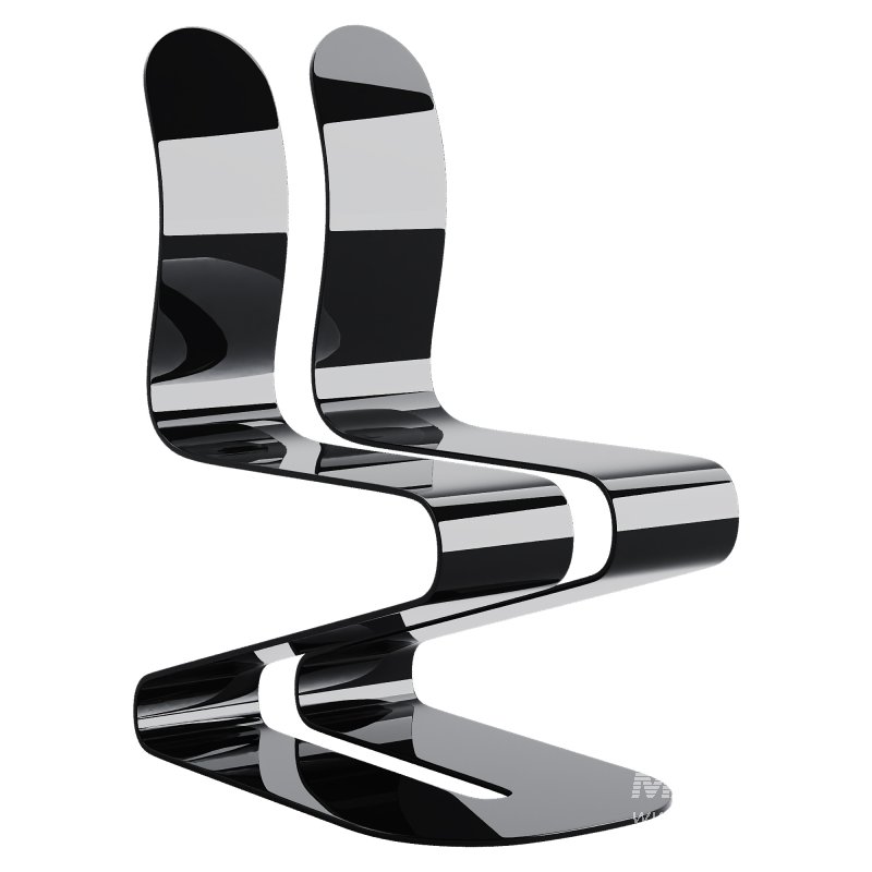 Fluid Ribbon Black Chair - Image 6