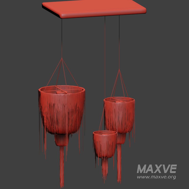 Large Round Double Ball Urchin Chandelier - Image 3