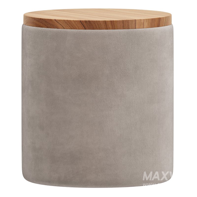 Boucle Upholstered Storage Ottoman - Image 3