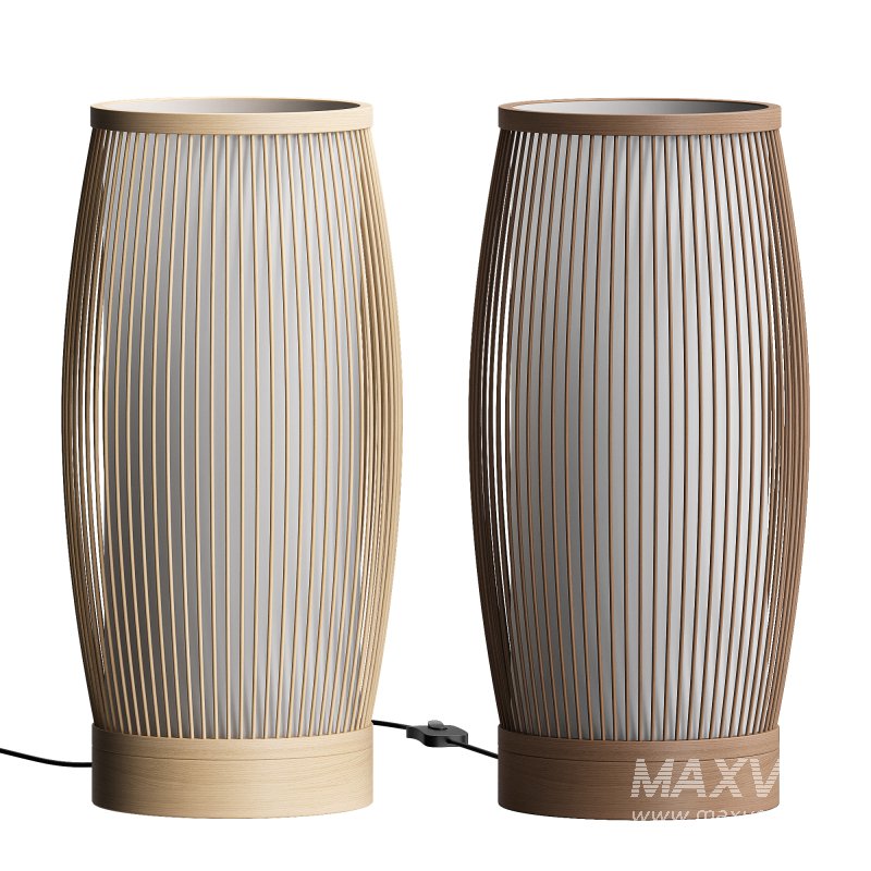 Traditional Japanese Cylinder Table Lamp - Image 3