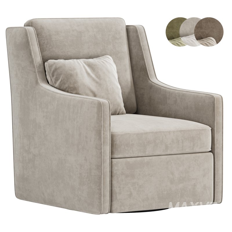 Brooksville Upholstered Swivel Armchair - Image 1
