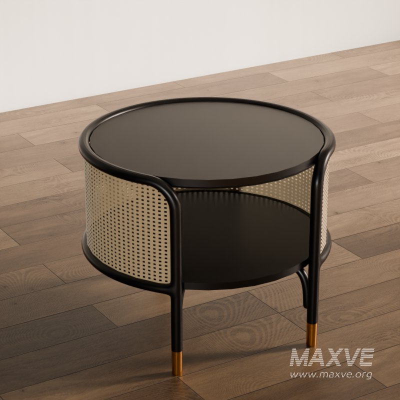 Round Rattan Side Table - Image 3