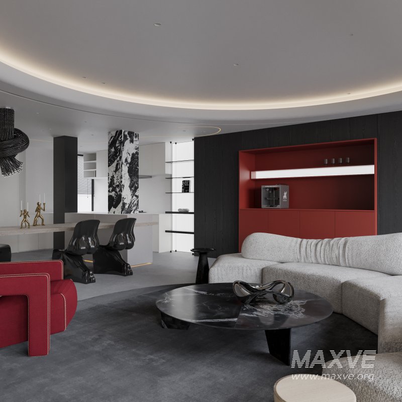 Modern living and dining room - Image 7