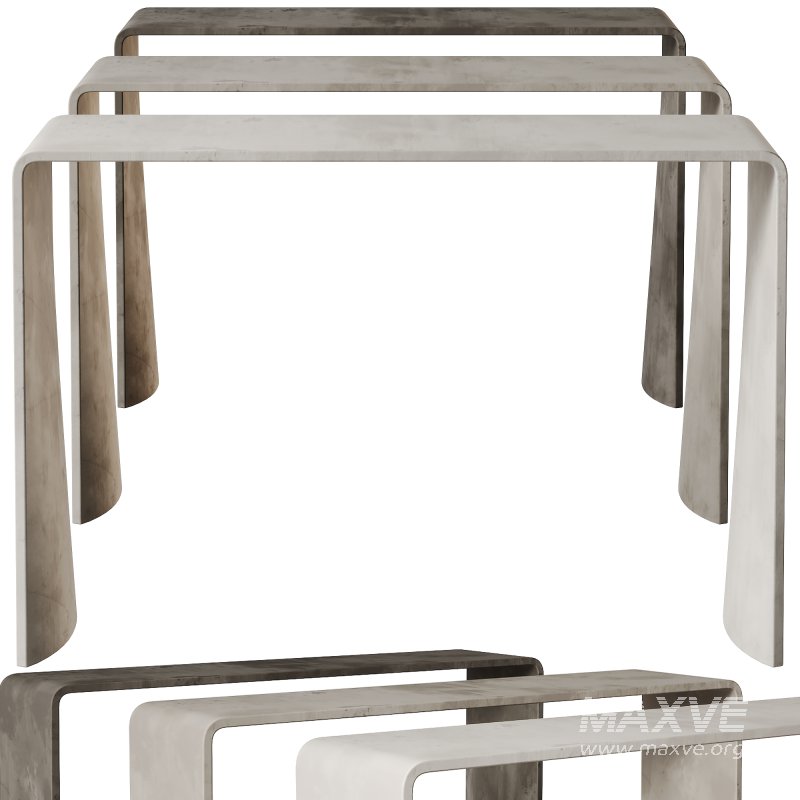 Tadao Alto Concrete Contemporary Console - Image 4