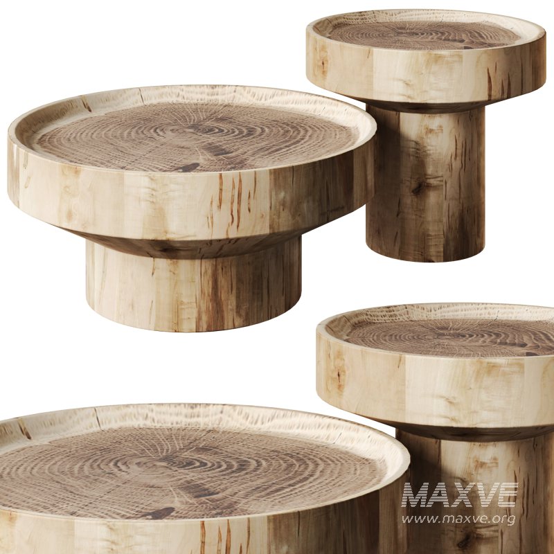 Saman Wood Round Tables by Beautifully Unique - Image 1