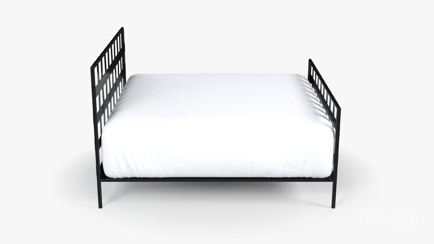 Black Metal Bed - Image 2