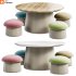 Mushroom Table and Pouf - Thumbnail 1