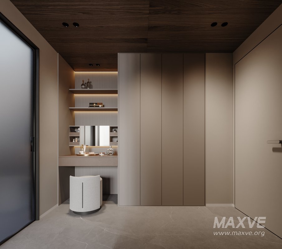 Modern bedroom and dressing room - Image 3