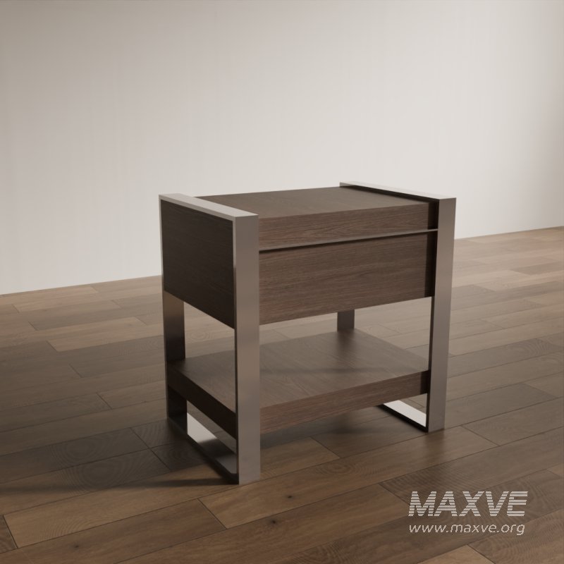 Sleek Wooden Nightstand - Image 3