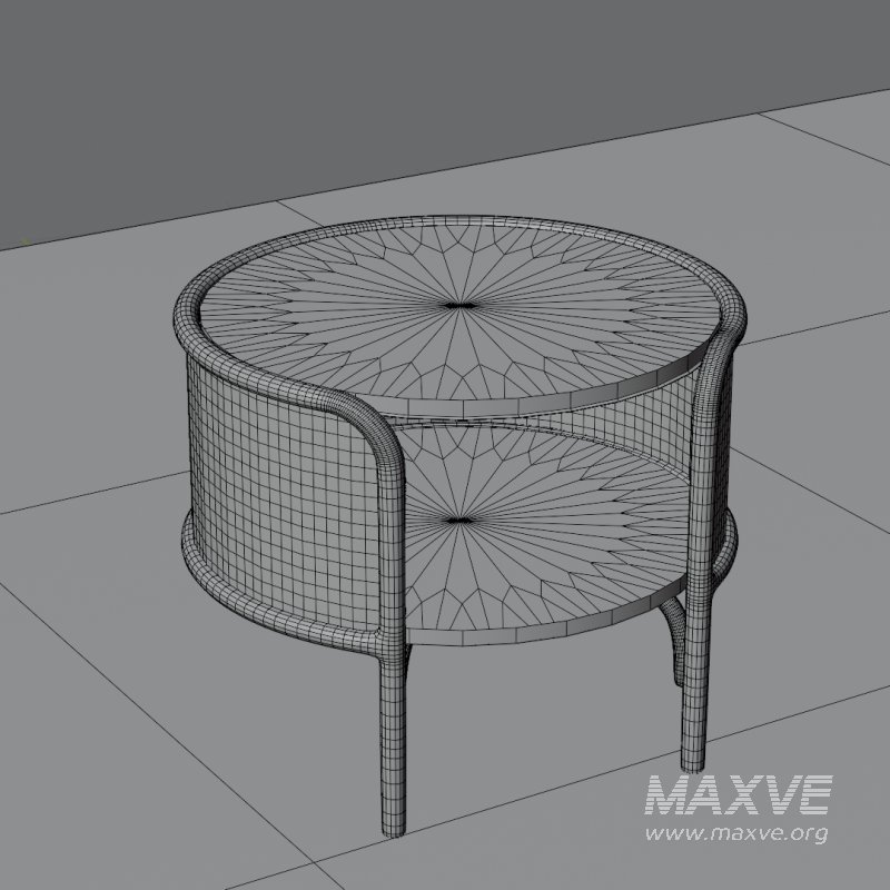 Round Rattan Side Table - Image 4