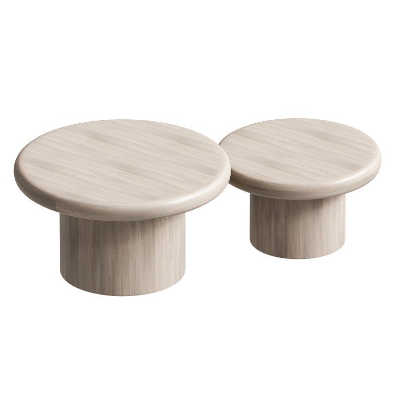 SPROUT WHITEWASH NESTING COFFEE TABLES - Image 1
