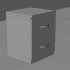 Modern White 2-Drawer Cabinet - Thumbnail 2
