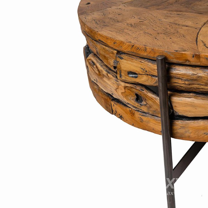 Rustic Wooden End Table - Image 1