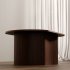 Modern Oval Wood Coffee Table - Thumbnail 4
