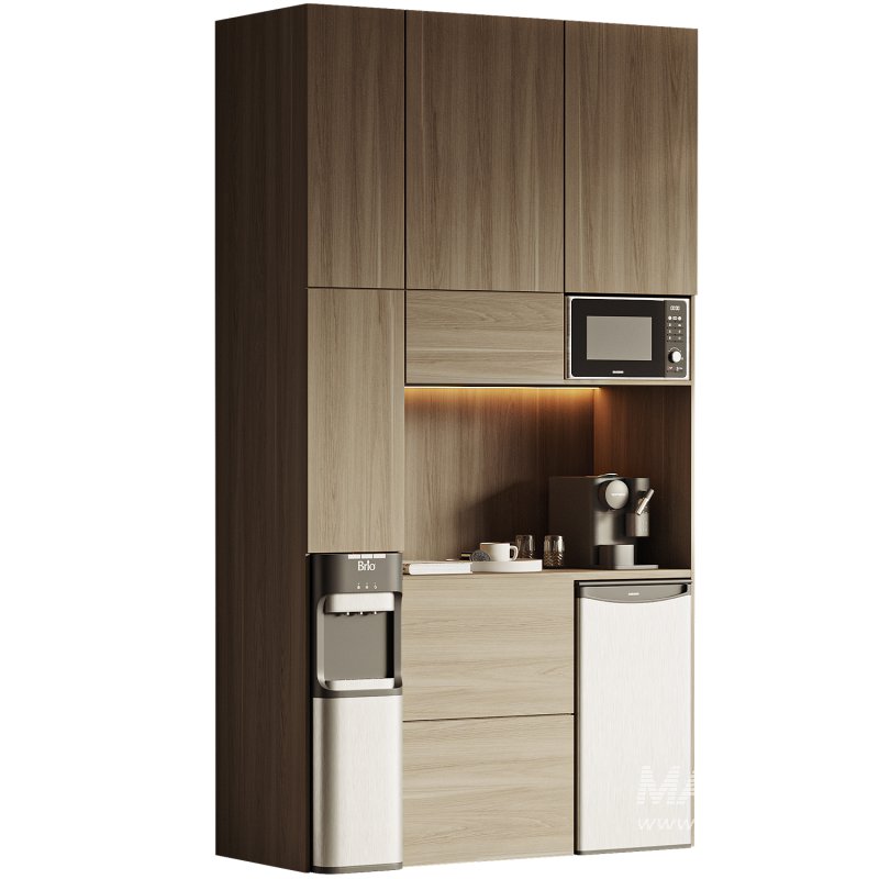 Hidden Cabinet Coffee Bar Station - Image 1