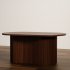 Modern Oval Wood Coffee Table - Thumbnail 3