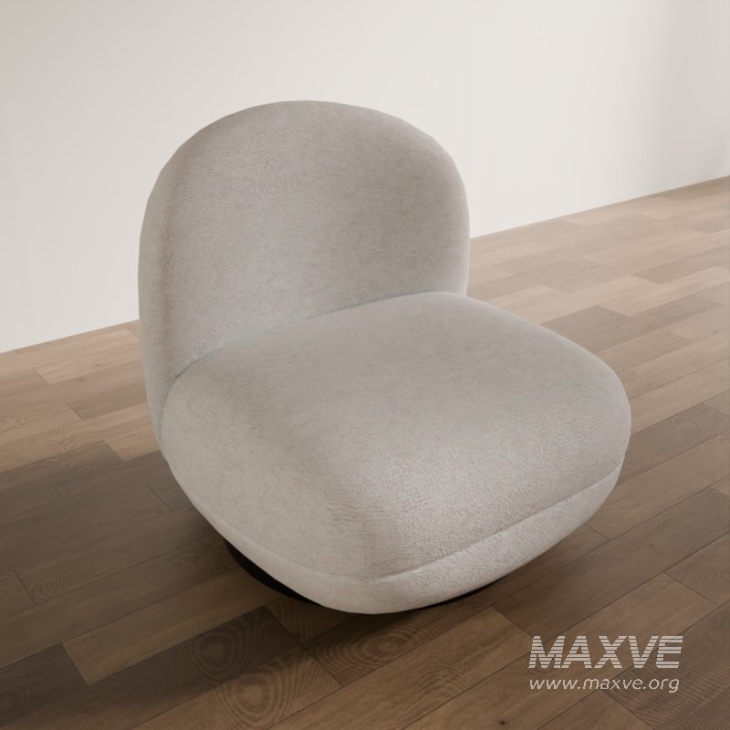 Minimalist Fabric Pouffe - Image 3