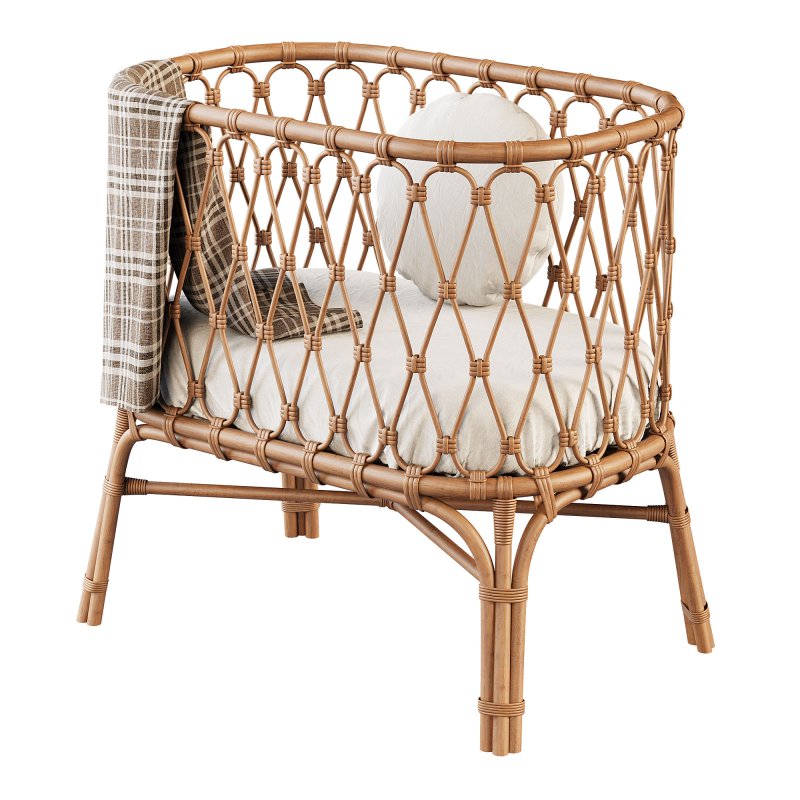 Rattan Children’s Bed - Image 1