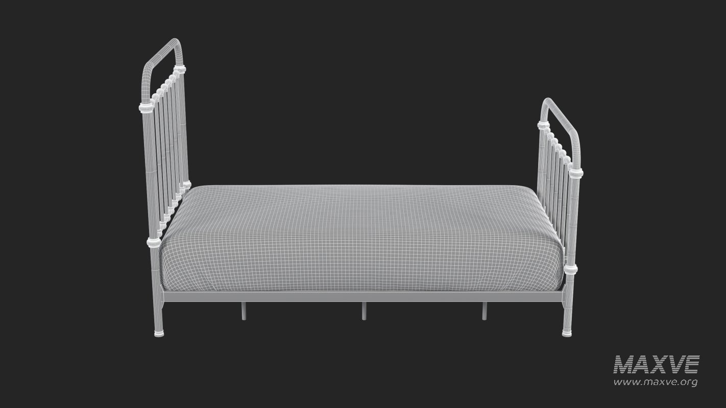 Black Metal Bed - Image 11