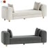Repose Oversized Ivory Bench - Thumbnail 1